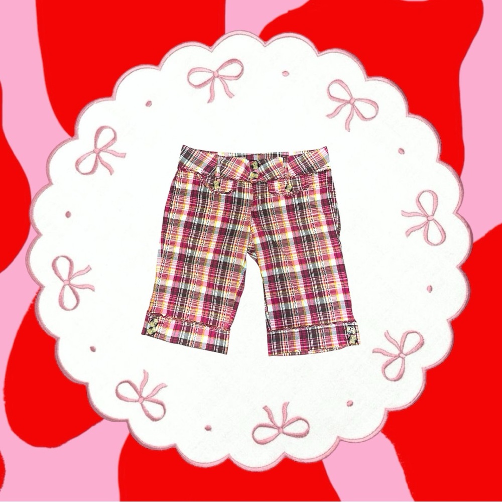 rewind plaid capris 💋